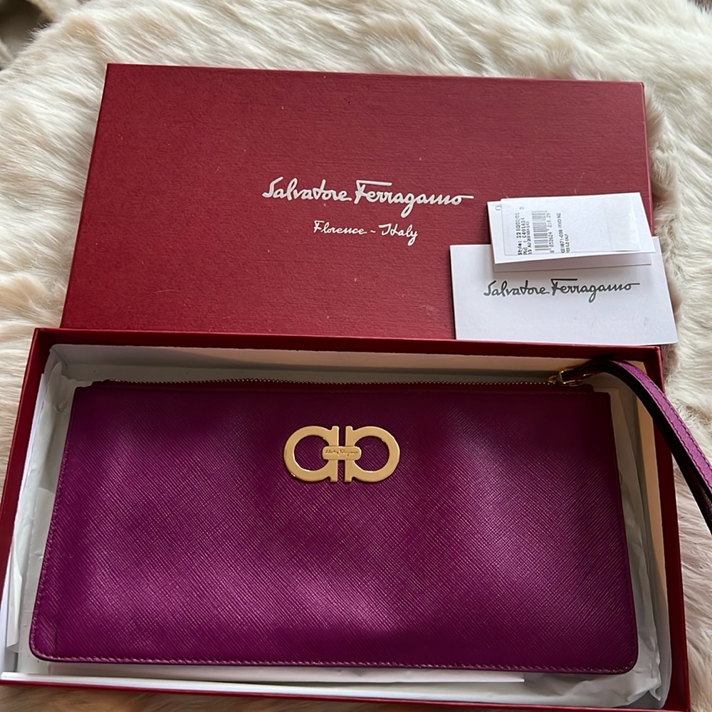 Salvatore Ferrgamo Wristlet Clutch